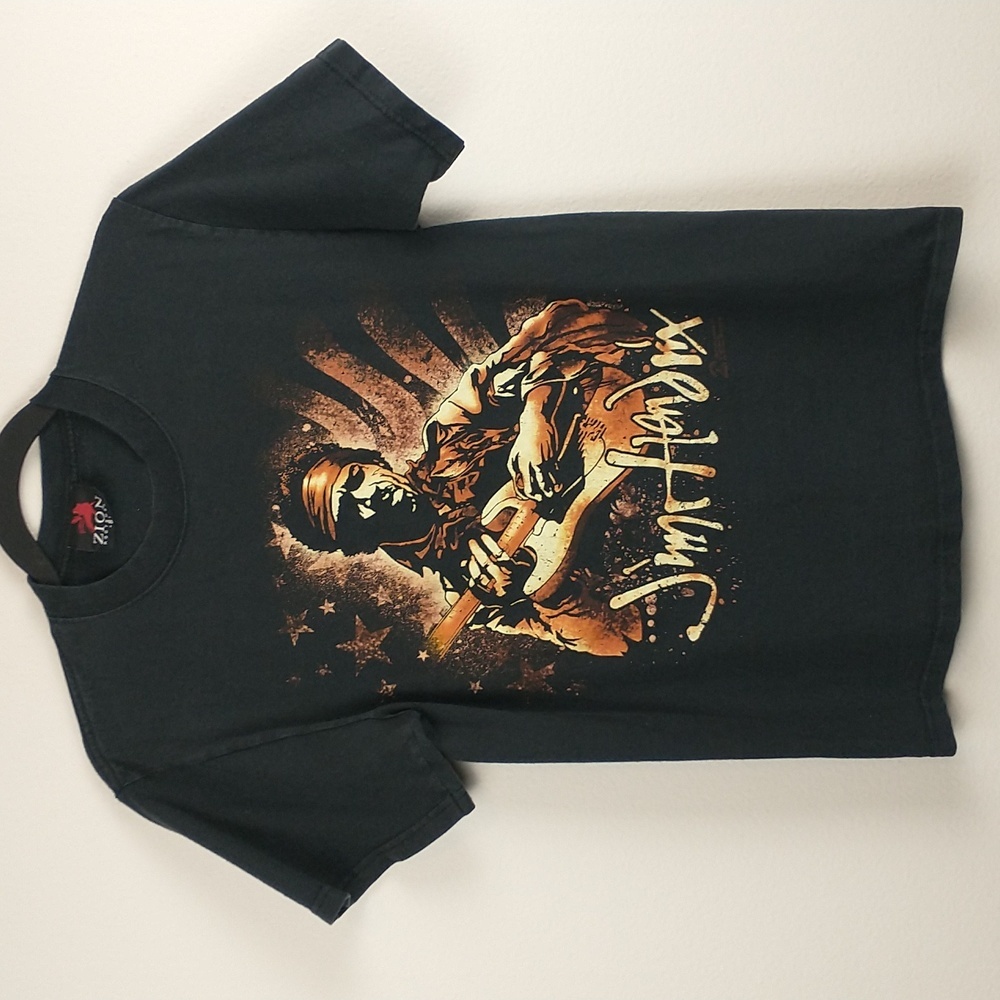 Vintage Zion Rootswear Jimi Hendrix Graphic Short Sleeve Tee Shirt Mens Small